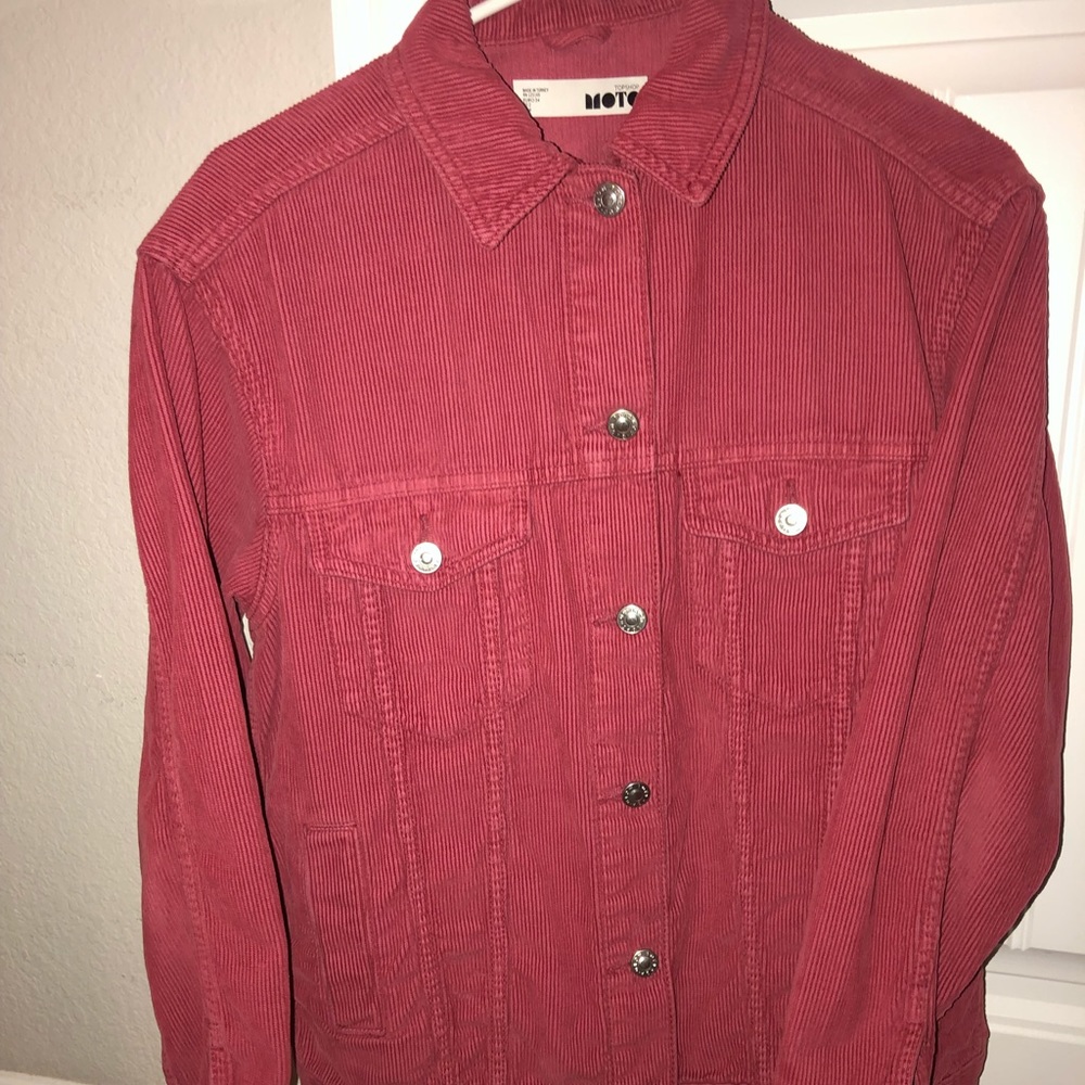 Pink TOPSHOP corduroy jacket